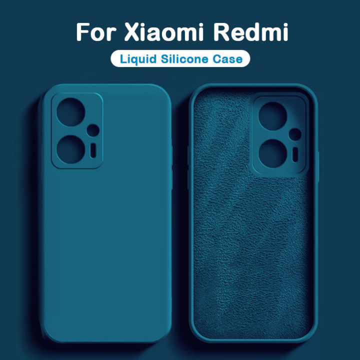 Liquid Silicone Case Xiaomi Redmi Note 10 9 10S 9S Cases For Mi 11T 10T 12T Pro 11 12 Lite Soft Protective Back Cover