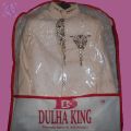 Fancy Shahbala (Sarbala) Cream Colour Sherwani Suit. 