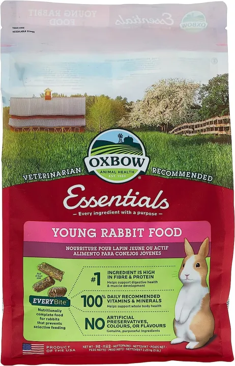 Oxbow Essentials Young Rabbit Food - All Natural Rabbit Food- High ...