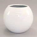 Large Round Fiberglass Decorative Planters 14 Inch Diameter Indoor-Outdoor Pots. 