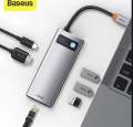 Baseus 6 in 1 Metal Gleam Series Multifunctional Type C HUB Docking Station. 