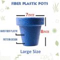 Pack of 5 Colorful Unbreakable Fiber Plastic Pots For Flowers & Plants  Imported Pots  Unbreakable Fiber Plastic. 
