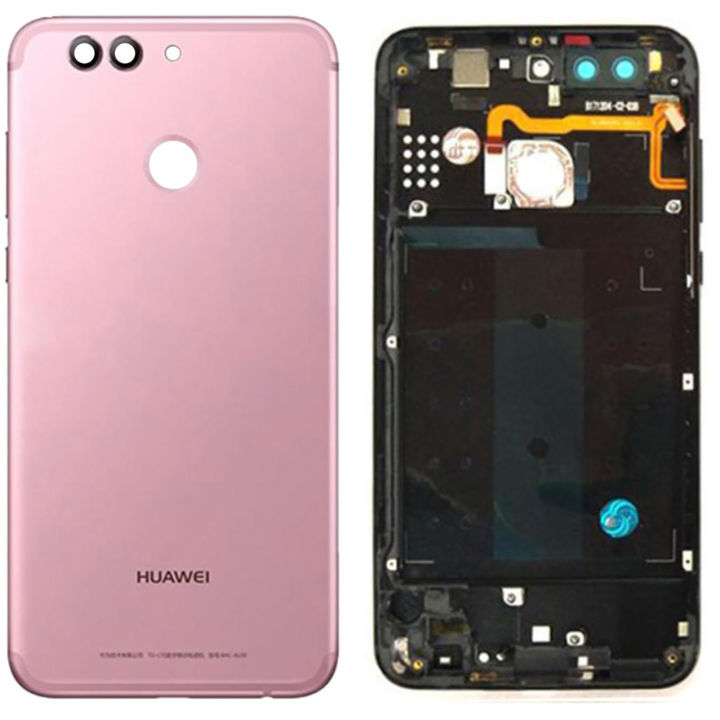 Huawei Nova 2 Plus Middle Frame Housing With Side Button and Camera Lens Complete Body Casing Replacement For Nova 2 Plus - Golden