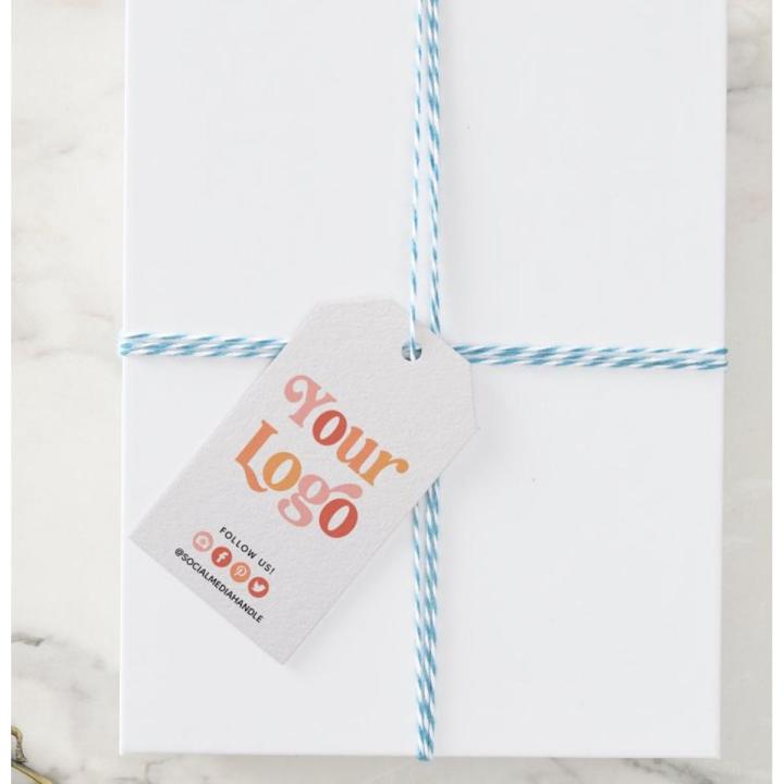 100 Pcs Rectangular Custom hang tag printing