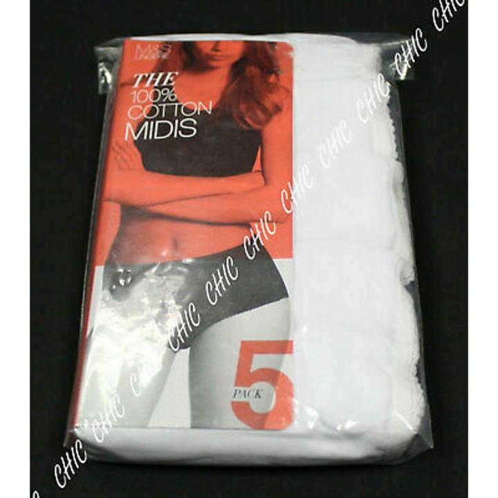 M & S Ladies 5 Pack Cotton Lycra Midis Briefs Knickers Underwear