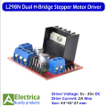 L298N Dual H-Bridge Stepper Motor Driver Module for Arduino DIY by Electrica. 