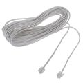 Black Coil Cable-3 x 6P2C RJ11 Telephone Cable-White. 