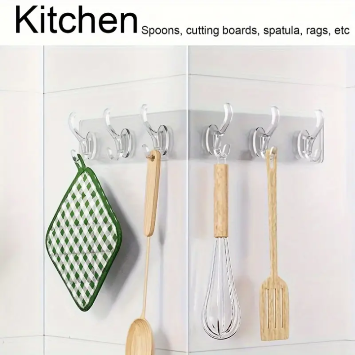 6Row%20Multipurpose%20Hooks%20Nail-free%20Transparent%20Holder%20Strong%20Self%20Adhesive%20Wall%20Hook%20Kitchen%20Bathroom%20Traceless%20Hanger%20Stickers.%20-%20Image%202