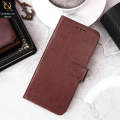 Infinix_ Smart 7 Plus Cover - Brown - Premium PU Leather Magnetic Flip Book Card Slots Wallet Soft Case. 