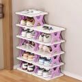 Purple/Grey Foldable shoe rack Durable Multi layer Plastic Multi layer shoe rack Space saving shoe rack for Home Daily use Space saving. 