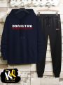 New Fashion Men's Hooded tracksuit For Men Winter Printed Hoddie with Trouser Set For Men's Tracksuit. 