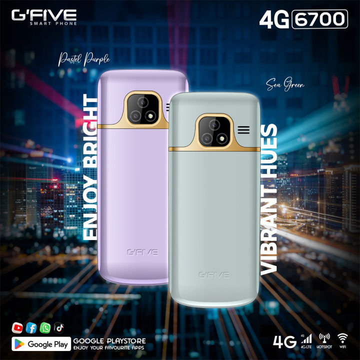 GFIVE 4G 6700- 2.8" Inch Display - 4000 mAH Battery - Dual Sim - Any Colour