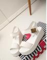 WOMEN FISH MOUTH HIGH HEELED WEDGE SANDALS. 