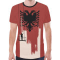 Summer Albania Eagle round neck short sleeve 3D printing T-shirt tops fashion men's and women's casual contest jersey tees. 