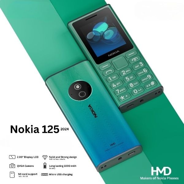 Nokia 125 (2024) - 2.00" Inch Display - Dual Sim - PTA Approved 1Year Official Warranty
