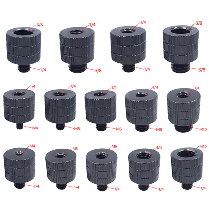 1/4 to M4 M5 M6 M8 M10 Conversion Screw 3/8" Male to Female Thread Screw Mount Converter Adapter Standard 1/4 Mount Adapter Screw for Projector Tripod