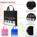 3 Pcs Piano Keys Handbag Small Piano Music Bag Reusable Tote Bag Shoulder Shopping Bag Book Bag Tote 31.5 X 11 X 28.5cm. 