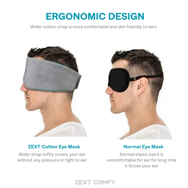 ZEXT%20Cotton%20Sleep%20Eye%20Mask%20for%20Men%20Women%20Travel%20Blind%20Fold%20Zero%20Pressure%20Sleeping%20Eye%20Mask%20with%20Adjustable%20Strap%20-%20Image%207