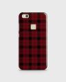 P10 Lite Case Cover 3D Hard- Huawei  Red Check Print - 1Cover2370. 