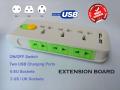 9 Ports High Quality Power Electric Multipurpose Extension  - USB Power Extension. 