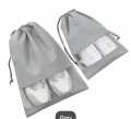 Shoe Storage Box, Shoe Storage Bag Clear Plastic Stackable Shoe Organizer for Closet, Space Saving Foldable Shoe Sneaker Containers Bins Holders Zip Pouch Storage (Large). 