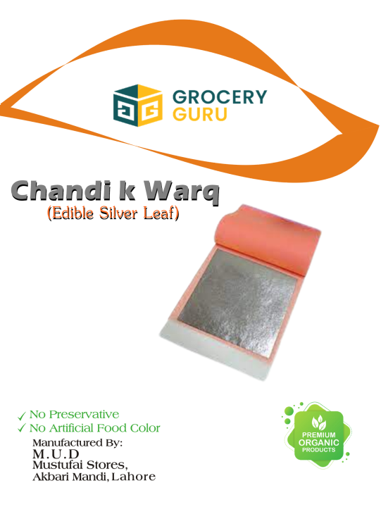 Edible Silver Leaf (Chandi Kay Vark) - 100 Pc