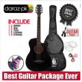 ❤️ Smith 38 Inch Acoustic Guitar, Black, With Case-Bag, Pick , Extra Strings. 