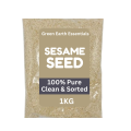 1 KG Sesame Seeds | Safaid Til | White Til | 100% Pure & Premium Quality | Rich in Calcium & Fiber | Ideal for Cooking & Health | Green Earth Essentials. 