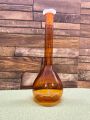 Volumetric Flask, 250ml - Class A - Polypropylene Stopper, Borosilicate Glass, Amber - White Graduation Mark, Normax. 