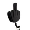 Retractable Middle Finger Hook Key Holder Wall Clothes Hanger Room Decoration Punch-Free Sticky Hook Self Adhesive Hooks as Gift. 