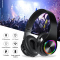 B39 Wireless Headphones Colored LED Lights Stereo Headphone Gaming Foldable Bluetooth HiFi Earphone 5.0 With Microphone. 
