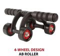 Abs Roller - 4-Wheel Ab Roller Abdominal Workout Fitness Exercise Equipment. 