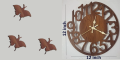wall clock 3d wall clock acrylic design 3d laser cut design wall clock with three butterflies gift and12inch dail. 