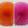 PAPER FAN PARTY DECORATION CREPE PAPER FANS ( 13 INCH ). 