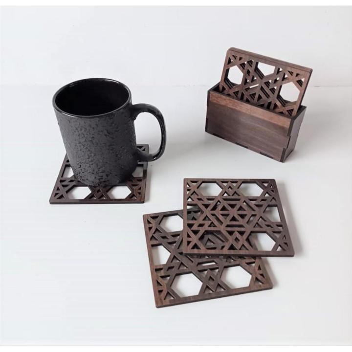 Tea Coffee Coaster, Placemat, Brown Color, Beautiful Pattern