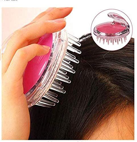 Round Shampoo Brush Hair Scrub Brush Scalp Massager Head Care Hair Cleaning Tool for Improve Blood Circulation