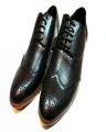 Black Synthetic Leather Formal Shoes for Men. 