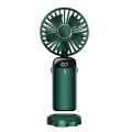 Handheld Fan, Mini Portable Personal Fan USB Rechargeable, Small Pocket Fan with Strap and Base 5 Speeds (Green). 