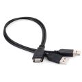 New USB 2.0 1 Female To 2 Male Y-Splitter Data Sync Charging Extension Cable. 