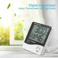 3 In 1 Digital LCD Temperature Humidity Meter - Indoor/Outdoor Room Thermometer Clock Hygrometer With Alarm Clock (IMPORTED) HTC 1. 