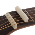 Ivory Buffalo Bone Bridge Saddle And Slotted Nut For 6 String Acoustic Guitar. 