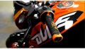 7/8" 22mm Motorcycle Hand Grips Handle Rubber Bar Gel Grip Orange Modified Accessory for KTM Duke 125 200 390 690 990 Motocross - intl. 