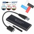 M.2 SATA SSD to USB 3.0 External SSD Reader Converter Adapter Enclosure with UASP, Support NGFF M.2 2280 2260 2242 2230 SSD with Key B/Key B+M. 