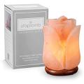 250 million year old salt from the Himalayan Mountains d'aplomb 100% Authentic Natural Himalayan Salt Lamp Hand Carved Flower Rose Pink Crystal Rock Salt. 