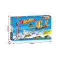 Hot Wheel 3313 Double Ring Speedway Race Track with dead loops: 2 cars included. 
