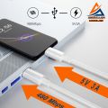 USB Type C And micro USB Cable 6 A - Original Fast Charging Cable  -  Super charge - Fast Charger - Quick Charging Turbo Charging 1.2 meter Cord Compatible with all Android mobile phones Charging & Data Transfer Cable. 
