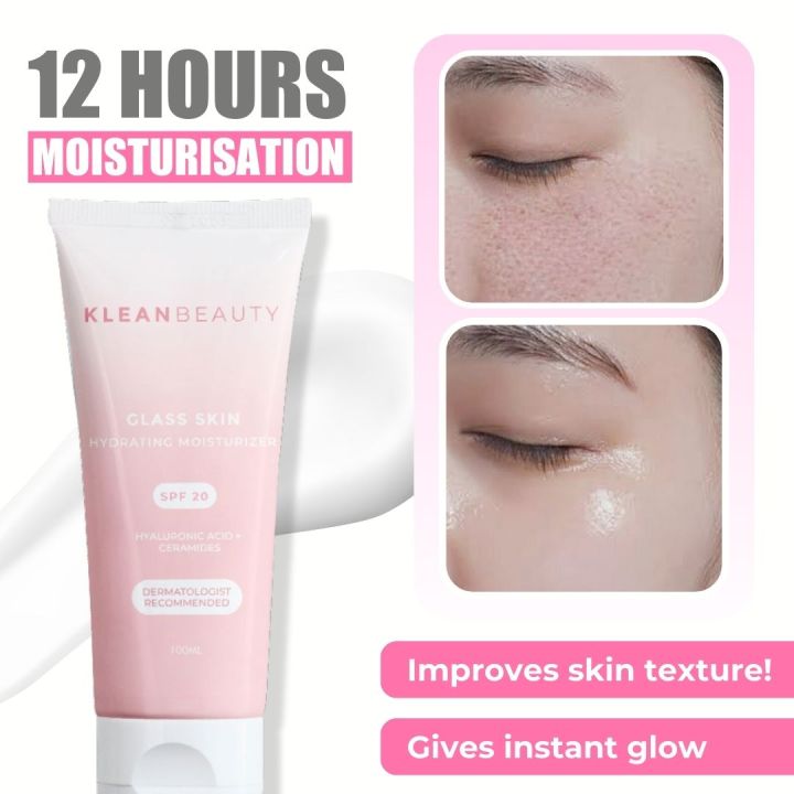 Klean%20Beauty%20-%20Hydrating%20Moisturizer%20%5Btube%5D%20100ml/%2050ml%20%20Moisturizer%20%7C%20Korean%20glass%20skin%20%7C%20%20Barrier%20repair%20%7C%20SPF%2020%20%7C%20Glass%20skin%20%7C%20Glow%20%20%7C%20dry%20skin%20Best%20moisturizer%20%7C%20Nourishing%20%7C%20Anti-aging%20%7C%20Sensitive%20skin%20%7C%20Light-weight%20-%20Image%202