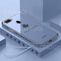 For OPPO A7 Cover + Wrist Strap Fashion Shiny Maple leaf Plating Square Bumper Phone Case Soft TPU Silicone Shockproof Protective Back Cover. 