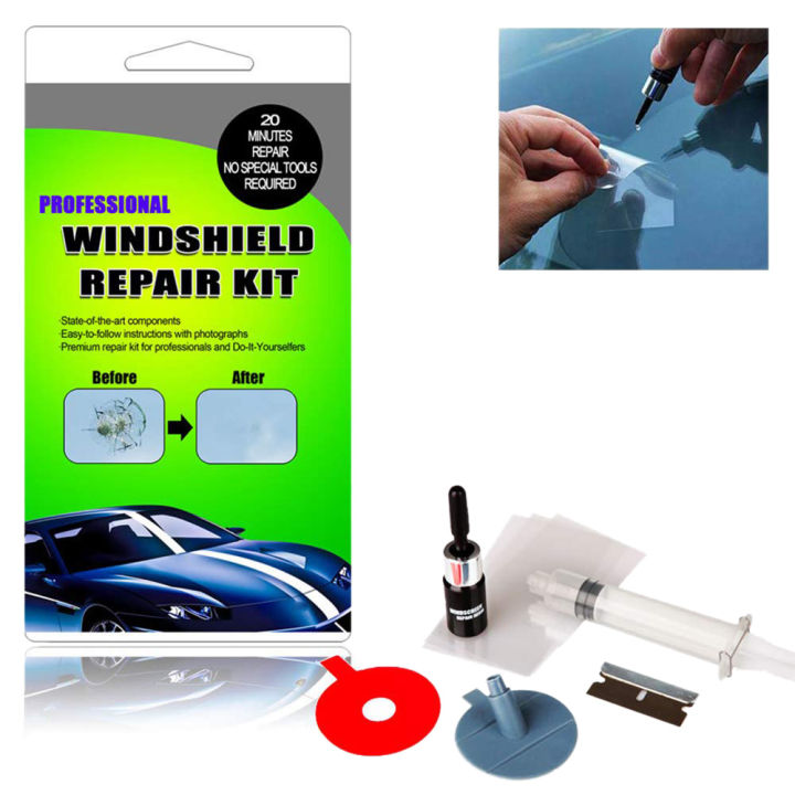 Windshield Repair Kit Fix Auto Glass Windshield Crack Chip Scratch