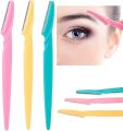 Pack of 3 Korean Twinkle Eyebrow Razor- Facial Hair Remover-Eyebrow Trimmer Tool for Safe and Easy Facial Hair Removal for Women, Exfoliating Face With Stainless Steel Safety Cover for Sensitive Skin. 